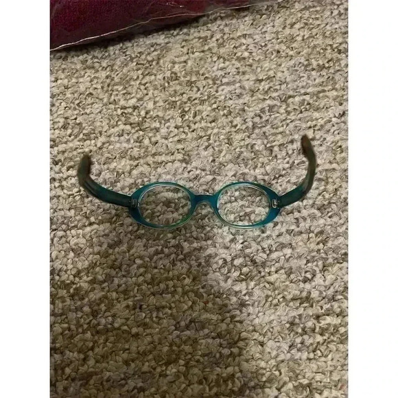 Cutler and Gross Unisex Cat Eye Sunglasses Blue Frame Clear Lens Vintage - Picture 4 of 6